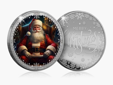 Santa Claus Christmas 2024 Silver Plated Medal Fashion