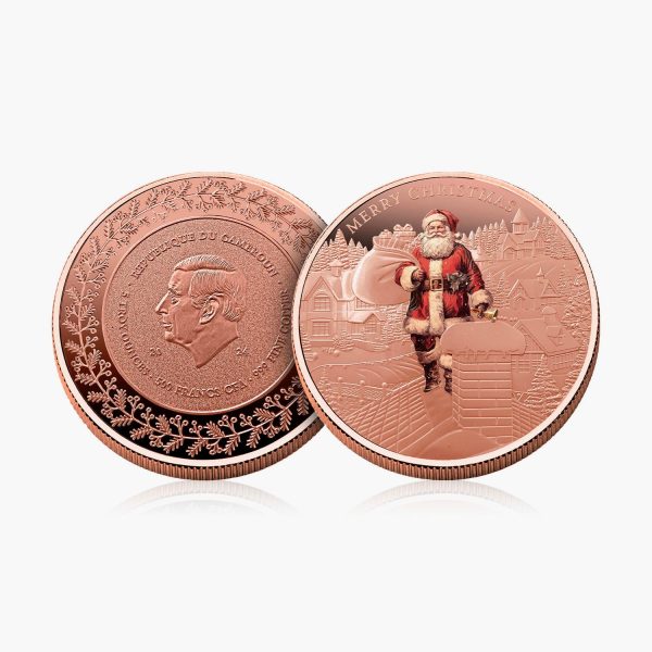 Father Christmas 2024 Coloured 5oz Copper Coin Fashion