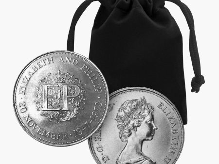 Queen Elizabeth II and Prince Philip 1972 Silver Wedding Anniversary Circulated Crown Online Sale