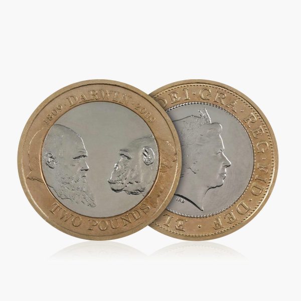 2009 Circulated Charles Darwin UK £2 Coin on Sale