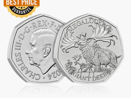 Ice Age Giants - The Giant Deer 2024 50p Coin Online now