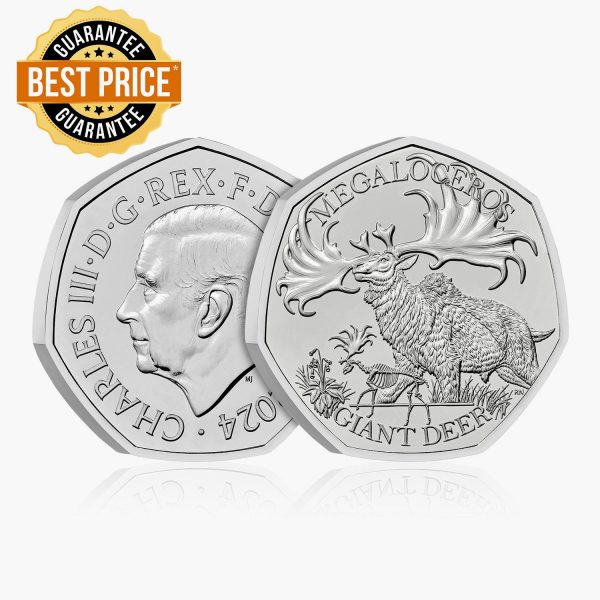 Ice Age Giants - The Giant Deer 2024 50p Coin Online now