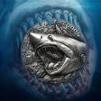 Giant Megalodon Ultra High Relief Silver 2025 Coin Fashion