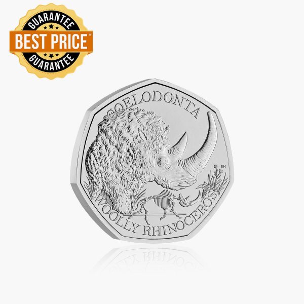 Ice Age Giants - The Woolly Rhino 2024 50p Coin For Discount