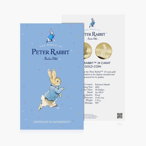 Whiskers and Tales Peter Rabbit 2025 Solid Gold Completer Coin Fashion