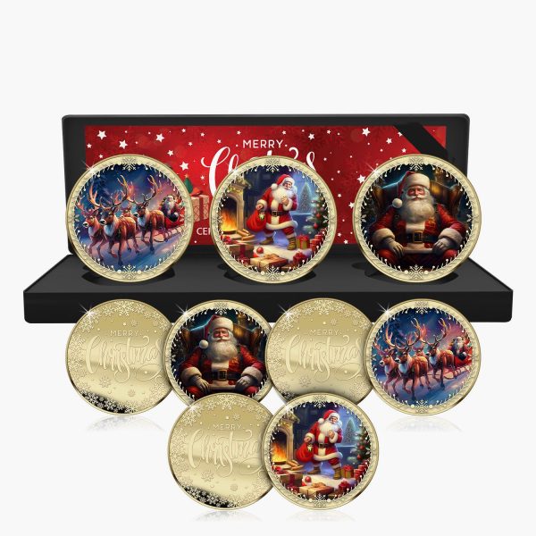 Santa Claus Christmas 2024 Gold Plated Box Set Edition Fashion