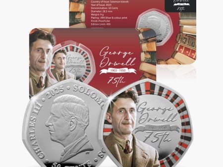 George Orwell 75th Anniversary 2025 Silver Plated BU Coin Online now