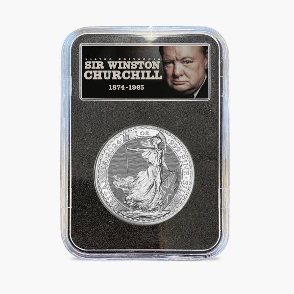 Sir Winston Churchill 150th Anniversary Silver Britannia Edition Hot on Sale