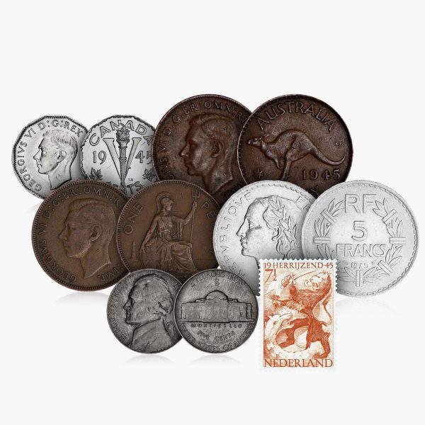 1945 Victory in Europe Historical Coin Collector Set For Discount