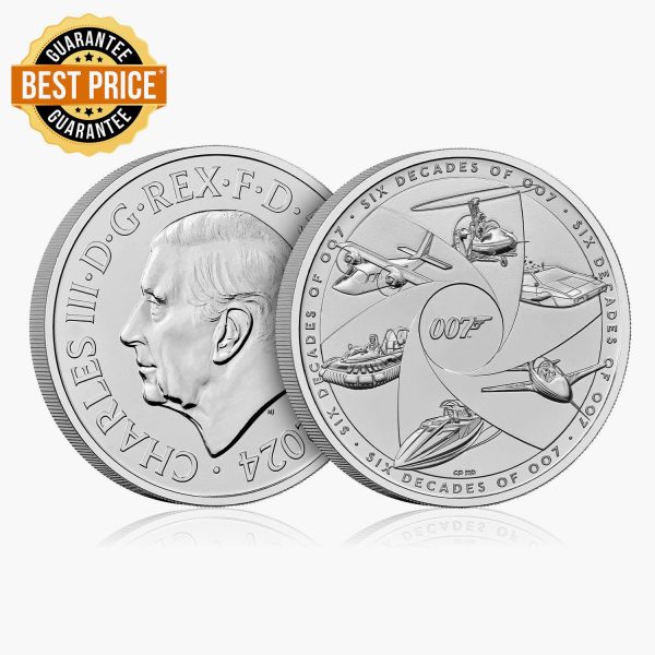 Six Decades of James Bond 007 2024 UK £5 BU Coin For Discount