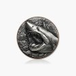 Giant Megalodon Ultra High Relief Silver 2025 Coin Fashion