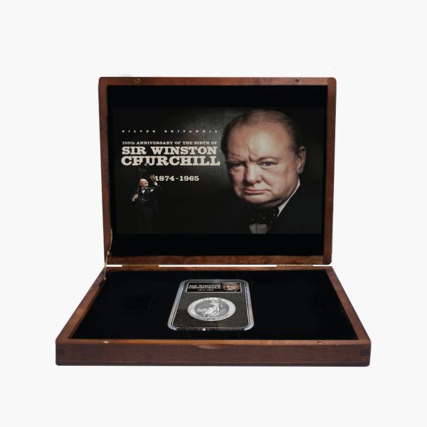 Sir Winston Churchill 150th Anniversary Silver Britannia Edition Hot on Sale