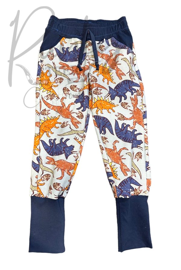 Blue dinosaur joggers 3t-6y For Cheap