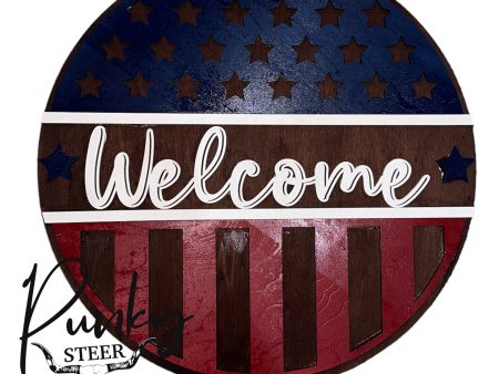 Americana 14” door sign For Cheap