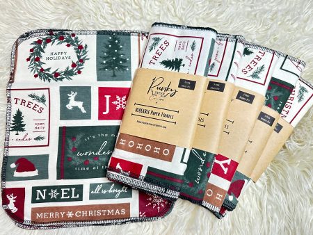 Reusable paper towels- Christmas For Sale