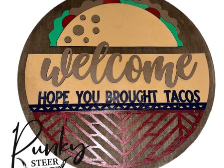 Tacos 14” door sign on Sale