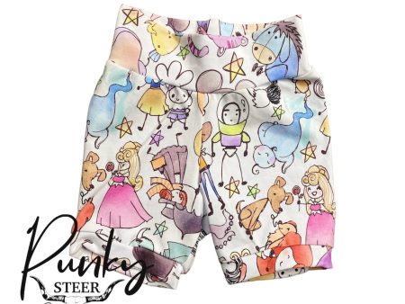 Disney doodles mid thigh shorty shorts For Sale