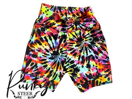 tie-dye mid thigh shorty shorts Sale