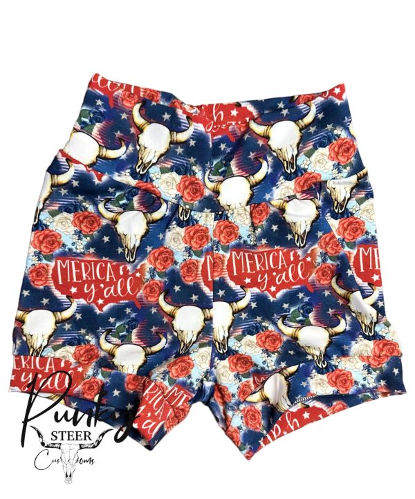 6y-9y shorties shorts - merica y’all on Sale