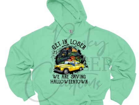 Saving Halloween Town- Mint Green Hoodie Hot on Sale