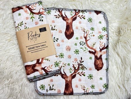 Reusable paper towels- deer on Sale