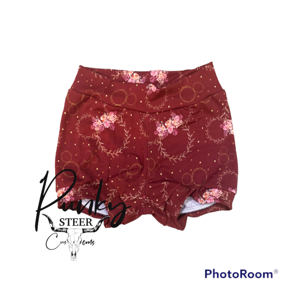 Maroon floral mouse 12m-3t shorty shorts Online now