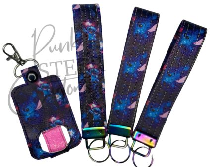 Stitch key fob wristlet and inhaler holder For Sale