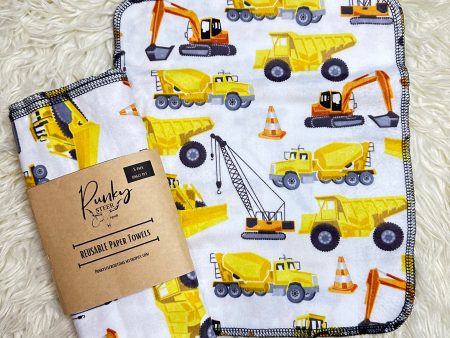 Reusable paper towels- construction trucks Sale