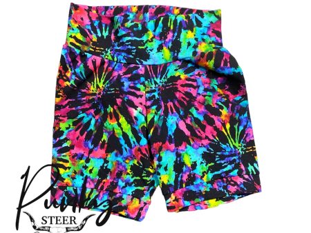 Tie-dye mid thigh shorty shorts Sale