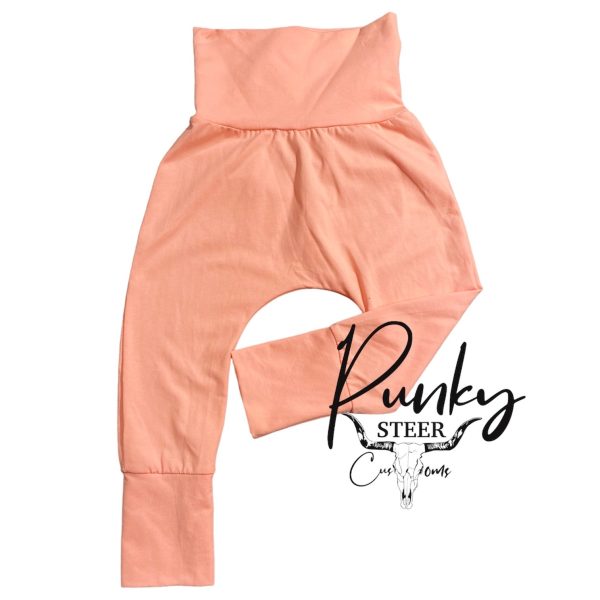 Bubble gum pink grow along pants 12m-3t Cheap