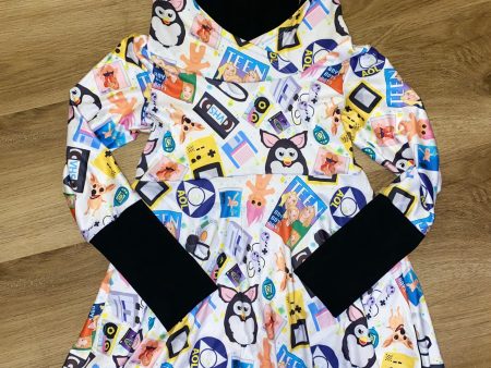 3t-6y 90s kid hooded dress Online