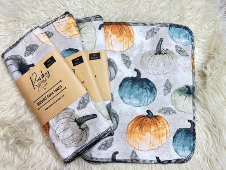 Reusable paper towels- moths and pumpkins For Sale